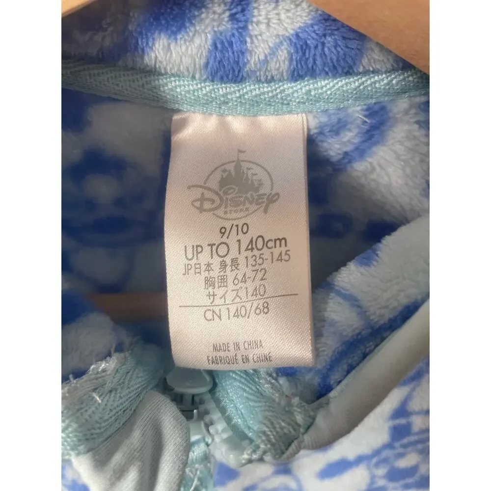 Disney Lilo & Stitch Fleece Jacket Blue Size 9/10 Kids Girls